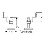 Комплект SitaDrain для регулювання дренажного жолоба за висотою 50-90 мм, неірж. сталь, фото 2
