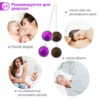 Вагінальні Кульки кегеля Women's Здоров'я 1 комплект з 2 кульок, фото 1