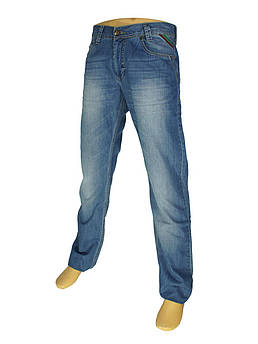 Сині чоловічі джинси Cen-cor CNC-1103 з потертостями