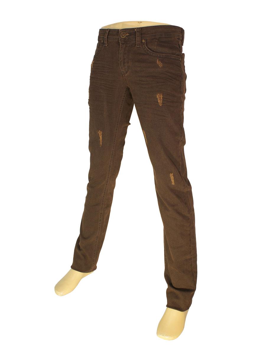 Стильні чоловічі джинси Differ E-2303 SP.NO 0418 коричневого кольору, фото 1