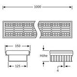 SitaDrain Дренажний жолоб зі щілинною решіткою оцинкована сталь, 150х1000 мм, висота 50 мм, фото 3