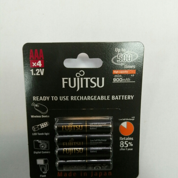 Акумулятор міні-пальчиковий ААА Fujitsu 1,2 V 900mAh eneloop (Ni-MH), фото 1