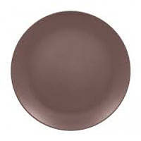 Тарелка круглая 24 см. фарфоровая, коричневая Neofusion Mellow, RAK