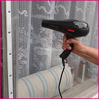 Настоятельно советуем начинать с окон с небольшими размерами.
Так как пленка с термической усадкой, после монтажа для придания ей гладкости и равномерности, всю поверхность пленки обдувают горячим воздухом из фена.