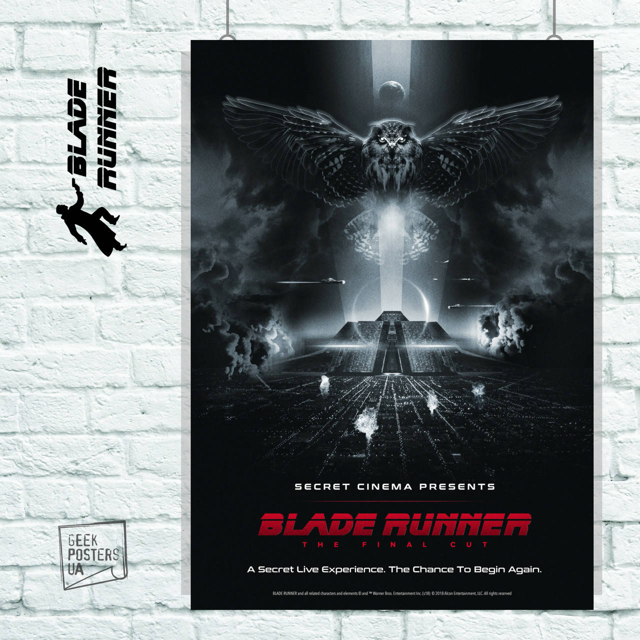 

Плакат "Бегущий по лезвию, Blade Runner, взлетающая сова". Размер 60x42см (A2). Глянцевая бумага A3 (42x30см),