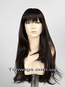 Довга перука з термоволосся Fanlan+10 шоколадний колір