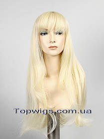 Довга перука з термоволосся Fanlan+10 кольору блондин з теплим відтінком