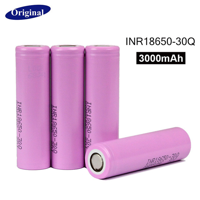 Акумулятори високострумові 20 А Samsung 3000mah INR18650-30Q без захисту