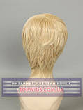 Жіноча перука коротка стрижка з термоволосся 180℃ Kristina AT блондин з пшеничним відтінком, фото 4