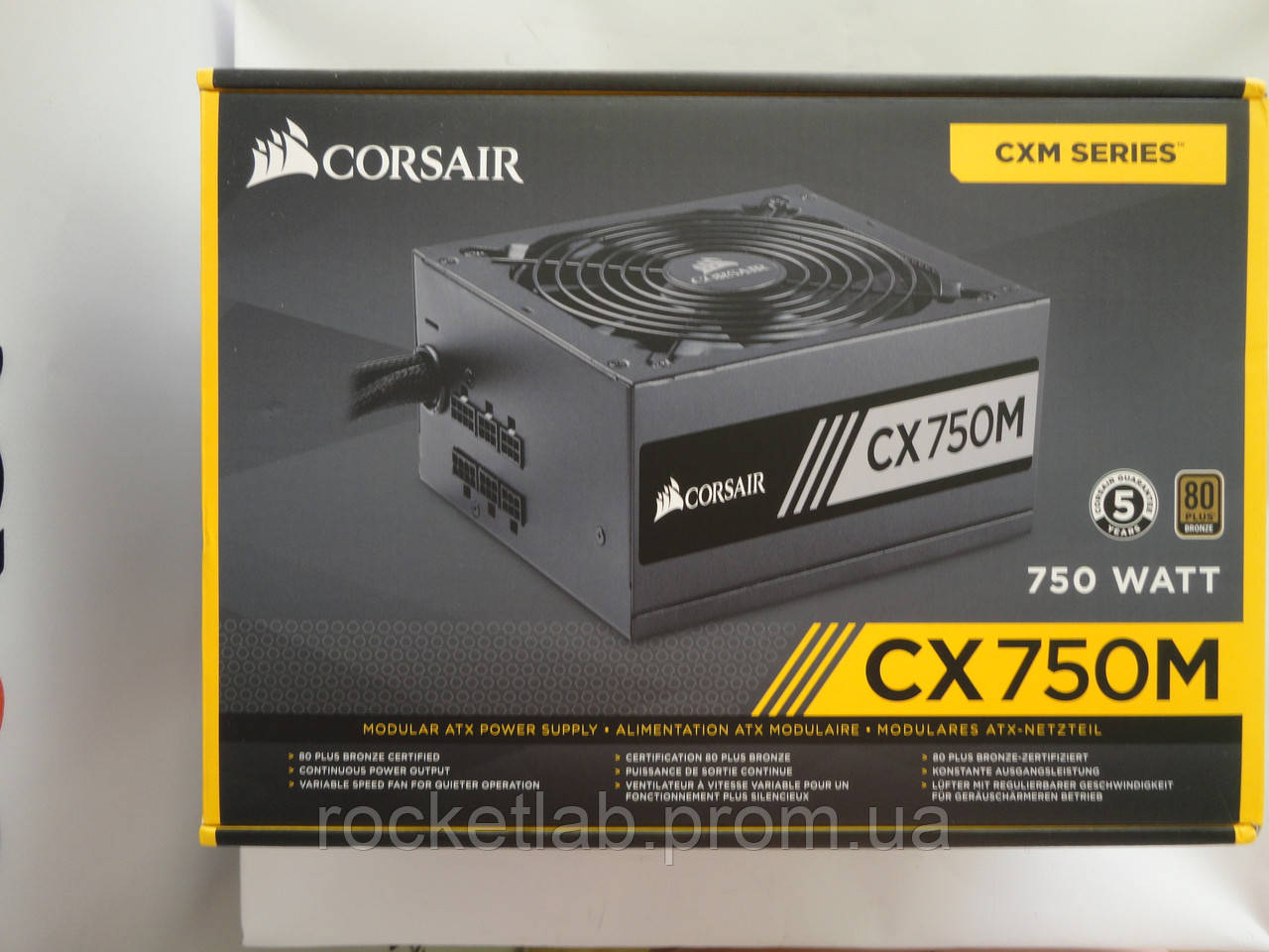 Блок питания CORSAIR 750W (CX750M) - фото 1 - id-p569410147