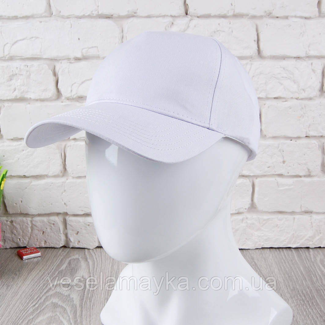 Біла кепка на липучці (Преміум), фото 1