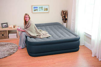 Двоспальне надувна флокірована ліжко Intex Ліжко 203 х 152 х 43 см