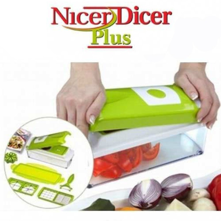 Многофункциональная овощерезка Nicer Dicer Plus , пресс для нарезки Зеленая - фото 2 - id-p569538879