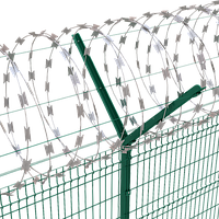 Спиральное колючее ограждение 500/5, растяжка min/max 8,5/9,5 пог.м. (егоза)