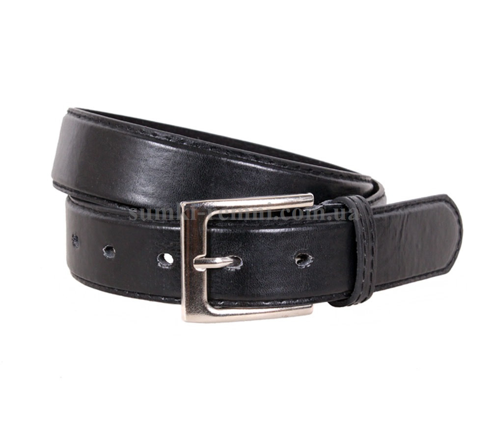 Чоловічий ремінь зі штучної шкіри під штани P-8032 чорний, фото 1