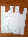 Пакети майка 31*50 см на 8 кг майка біла білі пакети міцний пакет білий без друку без малюнка, фото 3