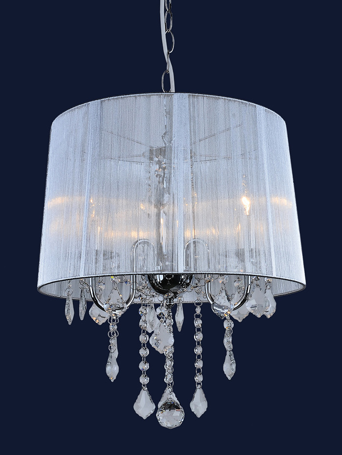 Срібляста люстра абажур 7204003WH-3WH SILVER, фото 1
