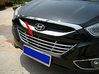 Хромированная решетка бампера Hyundai IX35 2010-2012