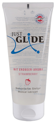Полуничний мастило для орального сексу Just Glide Strawberry 200 ml