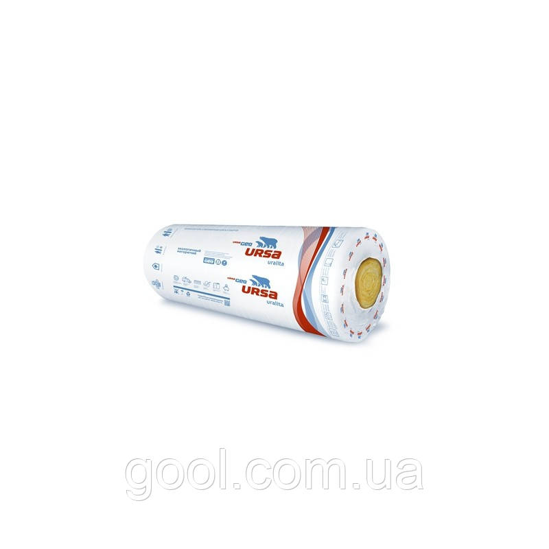 Мінеральна вата URSA М-11 Light Теплозвукоізоляція розмір 2х7000х1200х50 мм. у рулоні 16,8 м2, фото 1