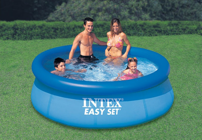Надувний сімейний басейн Easy Set 244х76 см Intex Басейн круглий