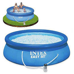 Надувний сімейний басейн Easy Set 305х х76 см Intex Басейн круглий