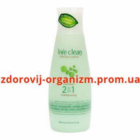 Шампунь-бальзам для волосся "Зелена Земля" Live Clean Green Earth Moisturizing Shampoo-Conditioner