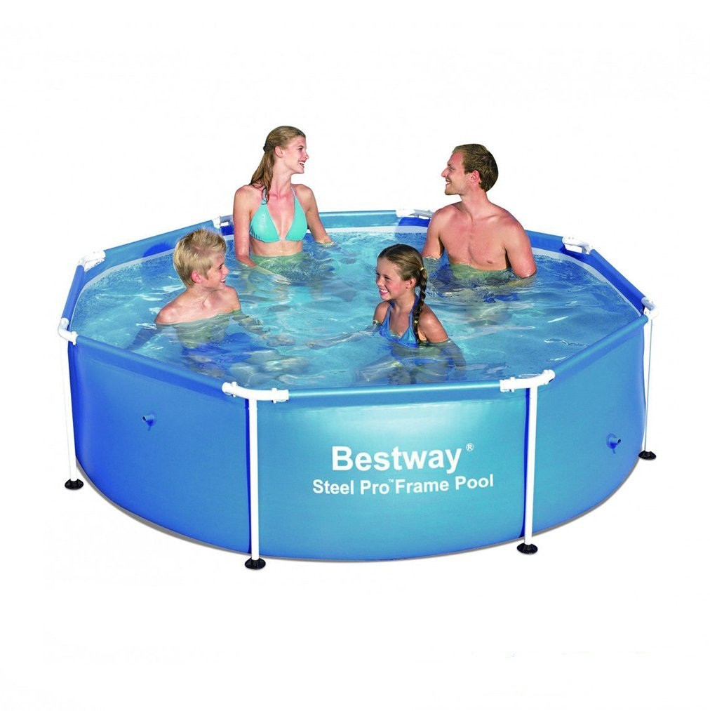 Каркасний басейн BestWay збірний Steel Pro Frame 244х61 см Басейн круглий