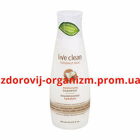 Шампунь "Екстра зволоження" "Coconut Milk" зволоження & живлення Live Clean Coconut Milk Moisturizing Shampoo