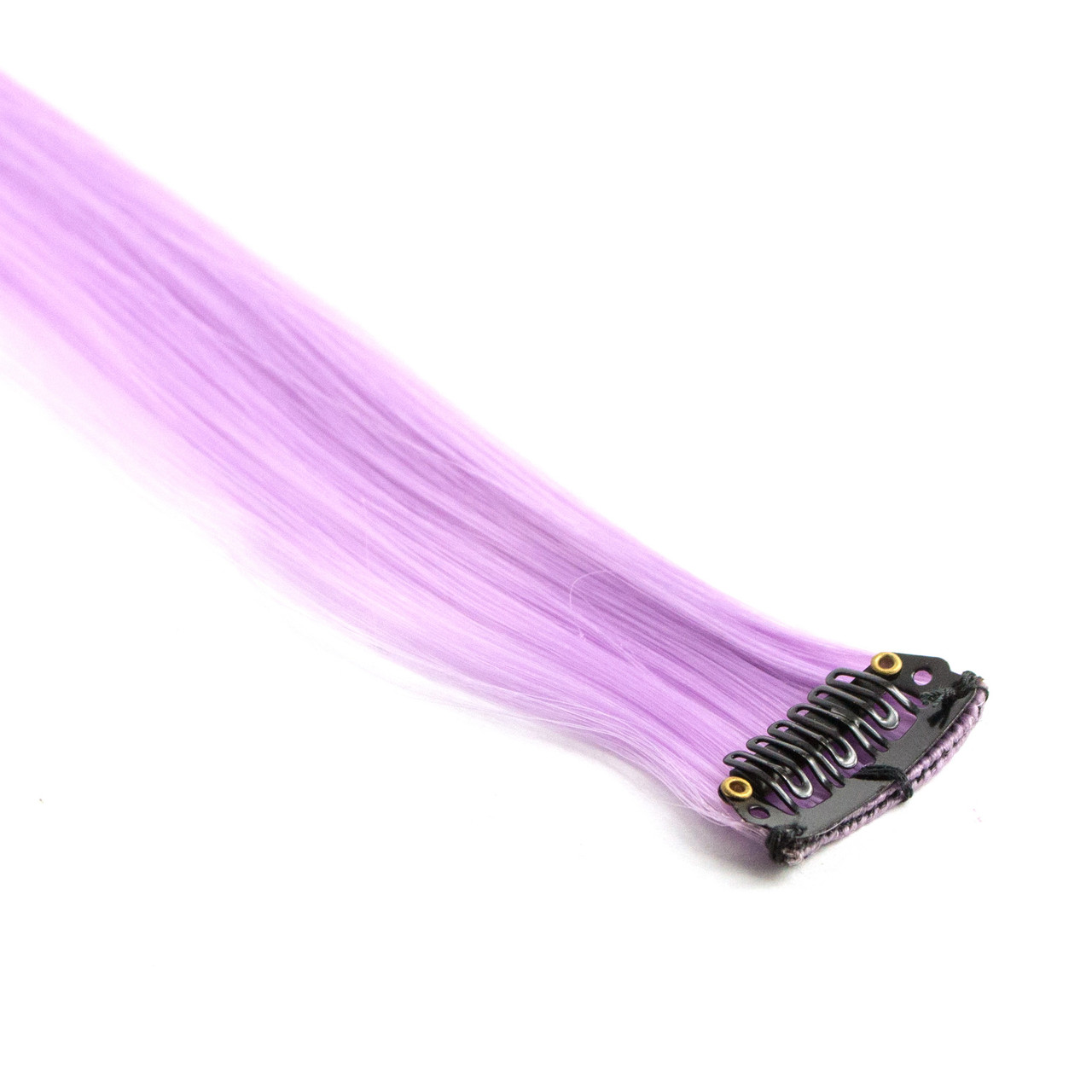 Пасмо штучного кольорового волосся на шпильці 55 см бузкове, фото 1