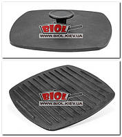 Чавунний прес 21х21см 1,5 кг (ріблястий) для квадратних сковорідок гриль 24 і 26 см БІОЛ (10242)