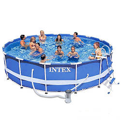 Каркасний басейн басейн Intex Збірний Metal Frame 457x122 см Басейн круглий