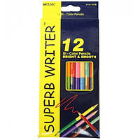 Олівці кольорові двусторонні Marco Superb Writer 24 кольори 12 олівців 4110-12CB, 245267