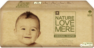 Підгузки NatureLoveMere, Original, Newborn (2-4кг), 54 шт.