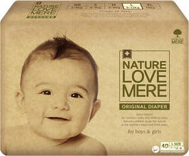 Підгузки NatureLoveMere, Original, розмір L (9-12 кг), 40 шт.