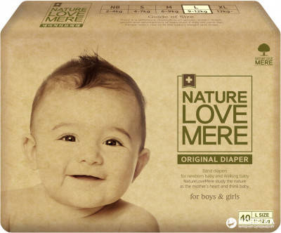 Підгузки NatureLoveMere, Original, розмір L (9-12 кг), 40 шт., фото 2