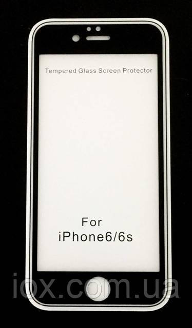 Скло з покриттям матовим покриттям iPhone 6/6s AG 2.5 D (чорний)