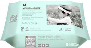 Дитячі вологі серветки NatureLoveMere, Purity, 20 шт.