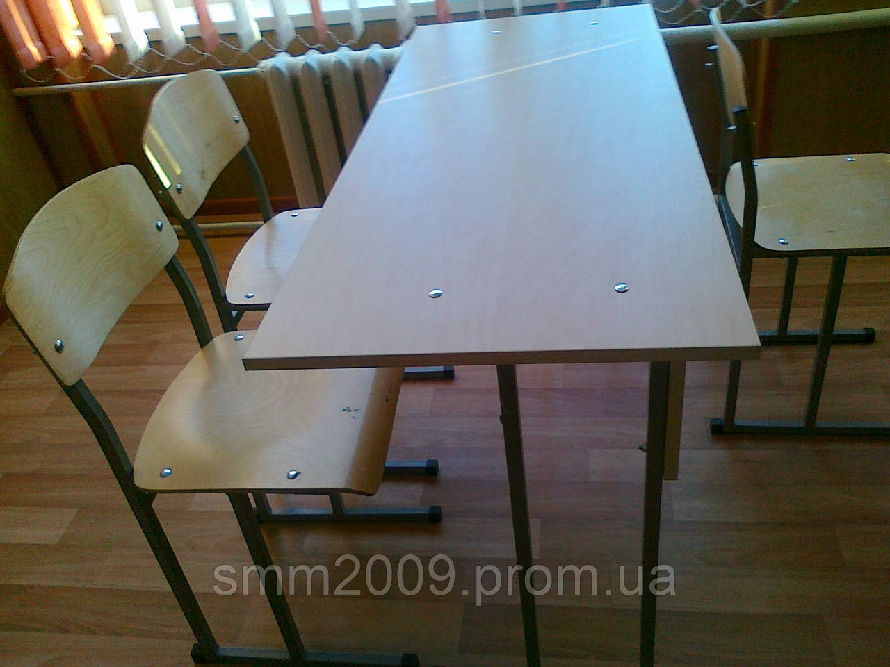 Комплект школьной мебели 2-х местный (стол + 2 стула) - фото 2 - id-p39322554