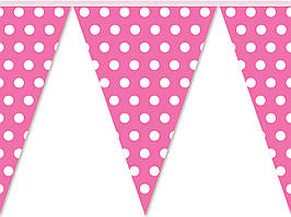 Гірлянда вимпел " Горох рожевий"