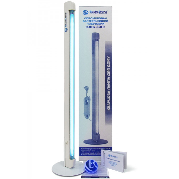 Бактерицидна лампа кварцова Bactosfera Eco OBB 30P небитка лампа OZON FREE 16000 год, фото 1