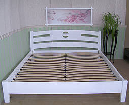 Деревянная белая кровать "Сакура". 1