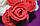 Шпилька трояндочка зі стразиком.  Червона 3 см., фото 4