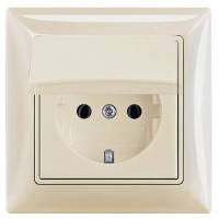 Розетка із заземленням, вологозахищена IP44, слонова кістка — Abb Basic 55