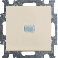 Вимикач 1-клавішний із підсвіткою, слонова кістка — Abb Basic 55