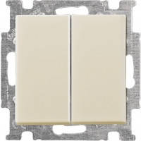 Вимикач 2-клавішний, слонова кістка — Abb Basic 55