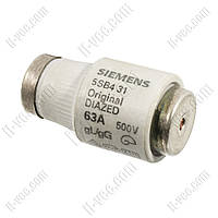 Предохранитель Siemens 5SB431 DIAZED 63A gL/gG 500V