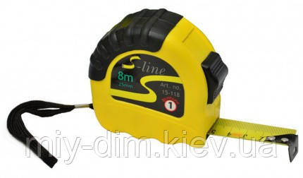 Рулетка, обрезинений корпус. з фіксатором, 3м/16мм (15-113)