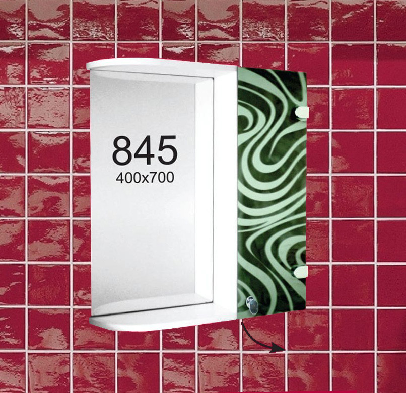 Навісна шафа з дзеркалом для ванної кімнати м"845"