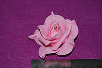 Голова роза цвет розовый 9 см.